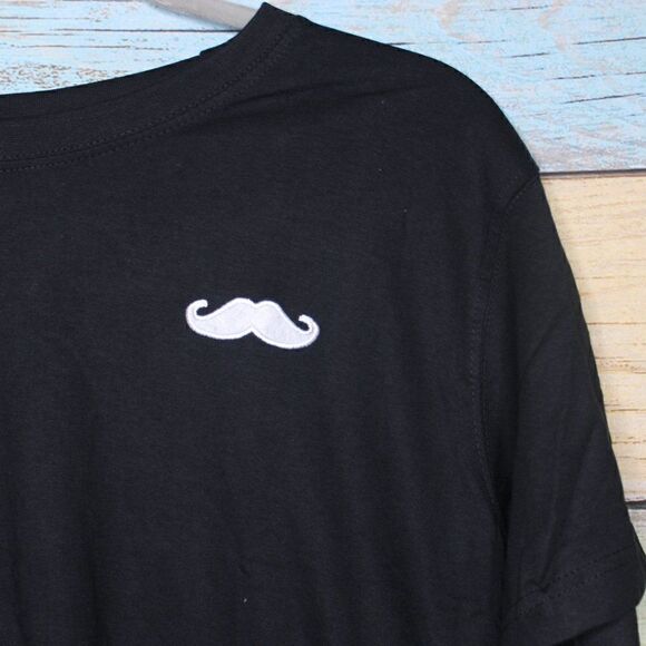 Unisex Mustache Tee Medium  - Picture 3 of 4